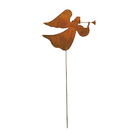 VILLAGE WROUGHT IRON Angel Rusted Garden Stake RGS-48